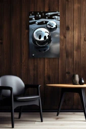 Gülümseyen Metal Top Yağlı Kanvas Tablo thumbnail 6