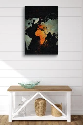 Dünya Haritası Yağlı Kanvas Tablo thumbnail 2