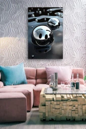 Gülümseyen Metal Top Yağlı Kanvas Tablo thumbnail 7