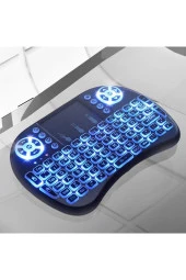 Işıklı Mini Kablosuz TV Klavye Mouse Bataryalı thumbnail 3