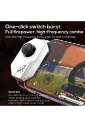 Mini Mobil Oyun Joystick Pubg Call Of Duty Valor Bluetooth Şarjlı Tetik Gamepad - 5
