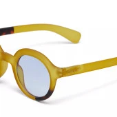 Okkia Lauro Unisex Yuvarlak Sarı Havana Güneş Gözlüğü Siyah Degrade Mavi Gradyan thumbnail 3