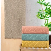 Schafer Home Modern 50x90 Jakarlı Havlu 1 Parça-Bej - 1