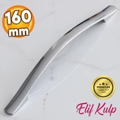 Elif Krom Metal Kulp 160 mm-16 cm Mobilya Çekmece Mutfak Dolabı Dolap Kapak Kulpları Kulbu Kulpu thumbnail 1