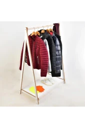 Prado Ahşap Dekoratif Ayaklı Elbise Konfeksiyon Askısı - 1