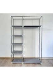 Prado Elit GRİ Yandan Raflı Çelik Profilli Bez Dolap - 2