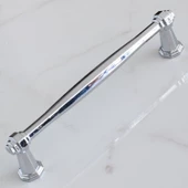 Sütun Krom Metal Kulp 128 mm-12.8 cm Mobilya Çekmece Mutfak Dolabı Dolap Kapak Kulpları Kulbu Kulpu - 5