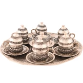 Nusnus Bakır Kahve Fincanı 6 Lı Takım - 2