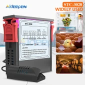 STC-3028 dijital sıcaklık nem ölçer 110-220V 10A termostat çift ekran termometre - 5