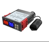 STC-3028 dijital sıcaklık nem ölçer 110-220V 10A termostat çift ekran termometre - 2