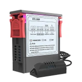 STC-3028 dijital sıcaklık nem ölçer 110-220V 10A termostat çift ekran termometre - 3