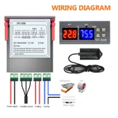 STC-3028 dijital sıcaklık nem ölçer 110-220V 10A termostat çift ekran termometre - 7