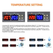STC-3028 dijital sıcaklık nem ölçer 110-220V 10A termostat çift ekran termometre - 8