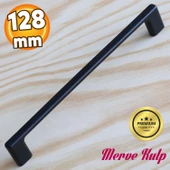 Merve Siyah Metal Kulp 128 mm-12.8 cm Mobilya Çekmece Mutfak Dolabı Dolap Kapak Kulpları Kulbu Kulpu - 1