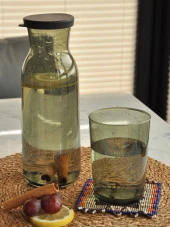 Sipahi Kapaklı Karaf Seti Yeşil 1250 Ml - 1