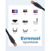 Bix C8S08 CAT 8 Ethernet Kablosu 40Gbps Veri Aktarımı 2000Mhz Bant Genişliği STP Kablo PVC Kaplama 8 Metre OUTLET - 6