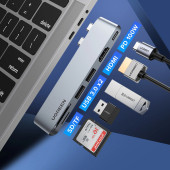 Ugreen Macbook Pro Air İçin Thunderbolt 3 Type-C HDMI USB 3.0 SD Kart Okuyucu Hub Adaptör - 2