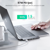Ugreen Macbook Pro Air İçin Thunderbolt 3 Type-C HDMI USB 3.0 SD Kart Okuyucu Hub Adaptör - 5