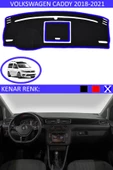 GUERRINO Torpido Koruma Halısı Siyah Kenar Renk Mavi Volkswagen Caddy 2018-2021 ile Uyumlu thumbnail 1