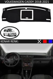 GUERRINO Torpido Koruma Halısı Siyah Kenar Renk Siyah Volkswagen Caddy 2018-2021 ile Uyumlu thumbnail 1