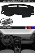 GUERRINO Torpido Koruma Halısı Siyah Kenar Renk Siyah Volkswagen Golf 7 2013-2019 ile Uyumlu - 1