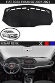 GUERRINO Torpido Koruma Halısı Siyah Kenar Renk Siyah Fiat Egea Ekransız 2007-2022 ile Uyumlu - 1