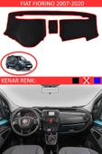 GUERRINO Torpido Koruma Halısı Siyah Kenar Renk Kırmızı Fiat Fiorino 2007-2020 ile Uyumlu - 1