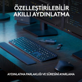 Logitech MX Keys S Gelişmiş Aydınlatmalı Tam Boyutlu Kablosuz Türkçe Q Klavye - Siyah - 8