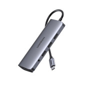 Ugreen Type-C to USB 3.0 HDMI VGA RJ45 TF SD 3.5mm Aux PD Dönüştürücü Adaptör - 1