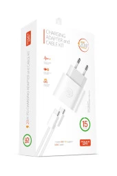 Powerway RXS27 25W Type-C Şarj Adaptörü ve Kablo Seti Hızlı ve Güvenli Apple Uyumlu - 1