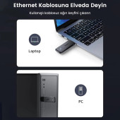 Ugreen AC1300 USB 3.0 1300Mbps 2.4/5Ghz Wi-Fi Kablosuz Alıcı Ağ Adaptörü - 4