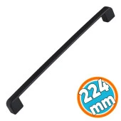 Metal Kulp 224 mm-22.4 cm Mobilya Çekmece Dolabı Dolap Mutfak Kapak Kulpları Kulbu Kulpu Siyah thumbnail 1