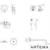 Artema Win S Ankastre Mafsallı Tepe Duş Seti A49248 - 2