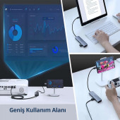 Ugreen 6 in 1 USB C to 3.5mm HDMI USB 3.0 Hub Çoklayıcı Adaptör - 5
