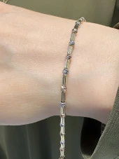 İtalyan Üst Kalite Dorikalı Küp Şık Zarif 14 Ayar Altın Bileklik thumbnail 4