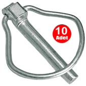 Aletçantam Galvanizli Çelik Traktör Pimi Yaylı Pim 8 Mm -10 Adet - 1