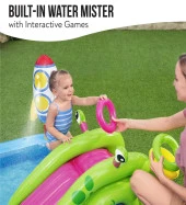 62002 Pompalı -Bestway 53126 Kaydıraklı, Aksesuarlı Astronot  figürlü Lunapark Şişme Eğlence Havuzu (228x206x84cm) thumbnail 4