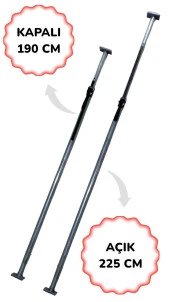 YÜK TUTUCU ŞTANGA (ALÜMİNYUM) 190 - 225 CM thumbnail 1