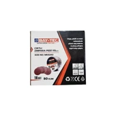 BAY-TEC Cırtlı Deliksiz Disk Zımpara V115 80 Kum | Kusursuz Pürüzsüzlük | 50 ADET - 1