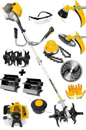 Lieber German 2.1Hp Yan Tipi Akrobat & Dip Çapalama + Canavar Ot Çalı Çim Biçme Tırpan Makinesi - 1