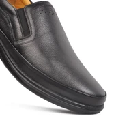 Ayakmod 478 Siyah Erkek Hakiki Deri Slip On Ayakkabı - 6