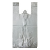 Kalın Kırık Beyaz Poşet Orta Boy 5 Kg Hışır Atlet Poşet Market Manav Poşeti Çöp Poşeti - 3