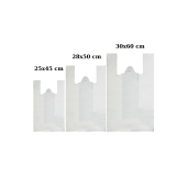 Kırık Beyaz Kalın Poşet 3'lü Set (küçük, Orta, Büyük)3 Kg Market Manav Poşeti Hışır Atlet Poşet Çöp Poşeti - 2