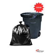 Kalın Çöp Torbası 10'lu Boy 350 gr X 1 Rulo Siyah Çöp Poşeti 80x110 Cm Jumbo Endüstriyel Çöp Torbası - 1