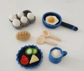 Sağlıklı Kahvaltı Seti Amigurumi Organik Oyuncak - 1