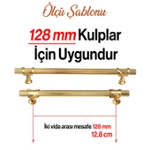 Arsin Altın Metal Kulp 128 mm-12.8 cm Mobilya Dolap Çekmece Mutfak Dolabı Kapak Kulpları Kulbu Kulpu - 3