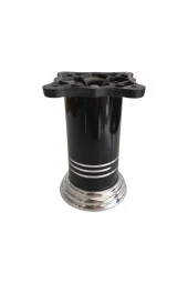 Düz Şeritli 10cm Alüminyum Ayak Mobilya Masa ve Dolap Ayağı(SİYAH 10cm) thumbnail 2