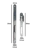 OVAL 45mm Gömme İç Kapı WC Kilidi Tuvalet ve Banyo Kapısı Kilidi(WC)(18mmx45mm) - 4