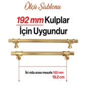 Arsin Altın Metal Kulp 192 mm-19.2 cm Mobilya Çekmece Dolap Kapak Mutfak Dolabı Kulpları Kulbu Kulpu - 3