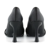 Erkan Saçmacı Abby Siyah Saten Burma Taşlı Sivri Burun Kadeh Topuklu Abiye Ayakkabı thumbnail 4